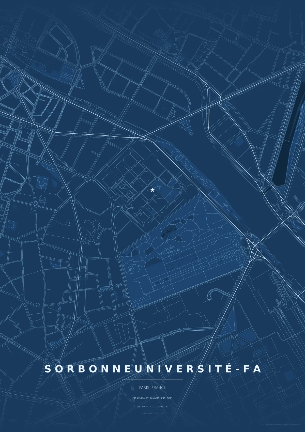 Sorbonne Université - Faculté des Sciences et Ingénierie road map poster mockup